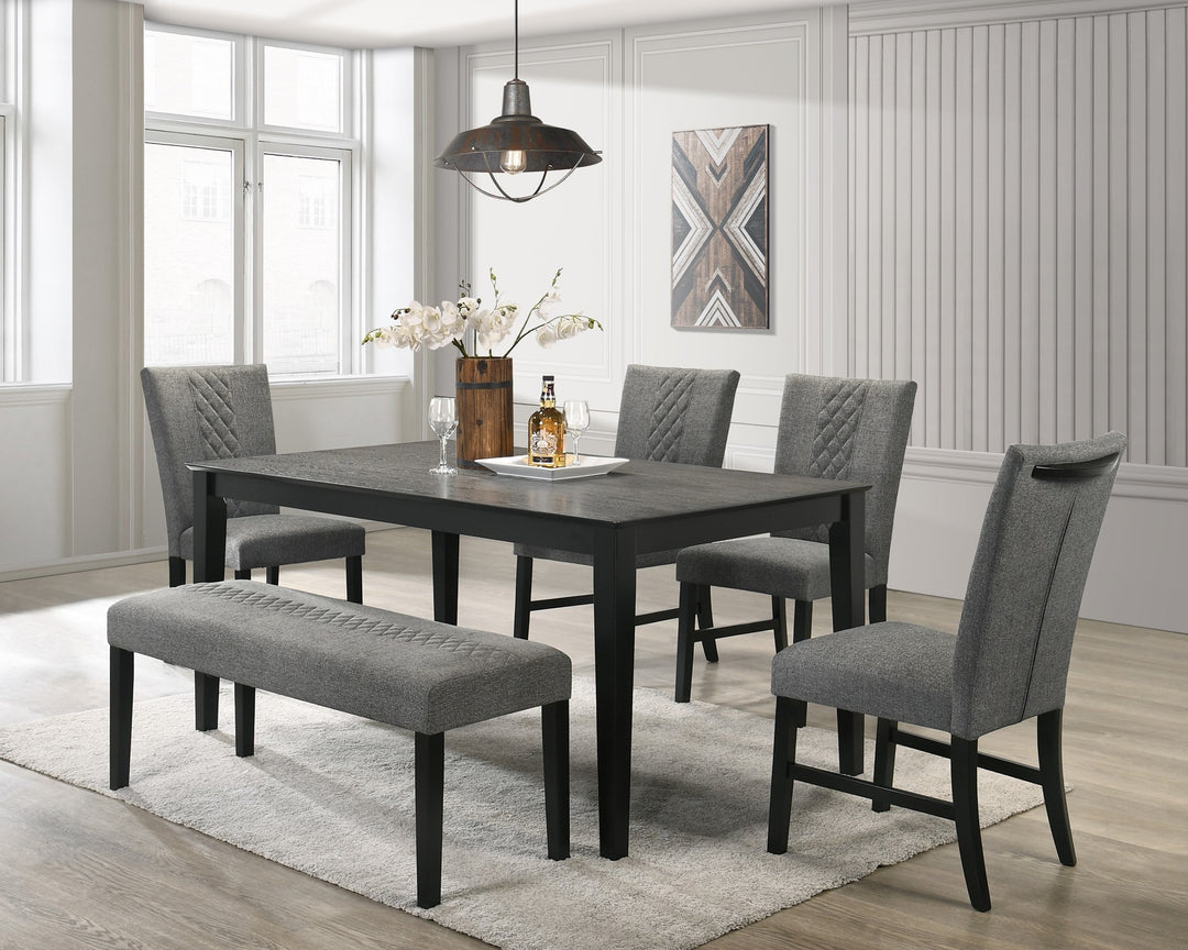 Dining Room Table with 4 Chairs and Bench Arlene 2309