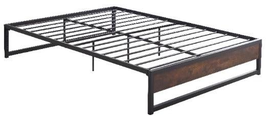 Morgan Black metal planform bed with laminate 13" Tall