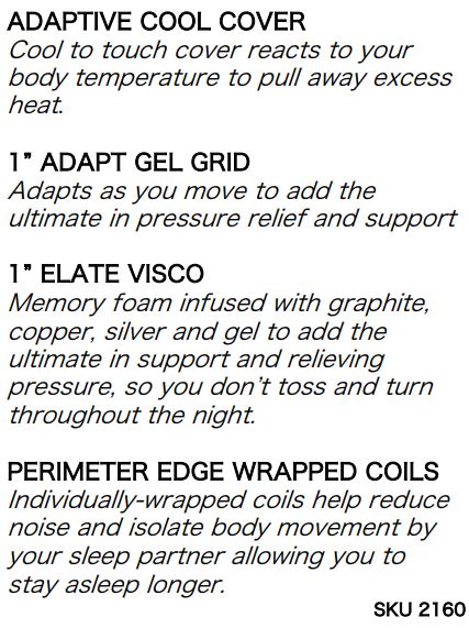 TRU GRID Adapt Cooling Firm 13" Mattress