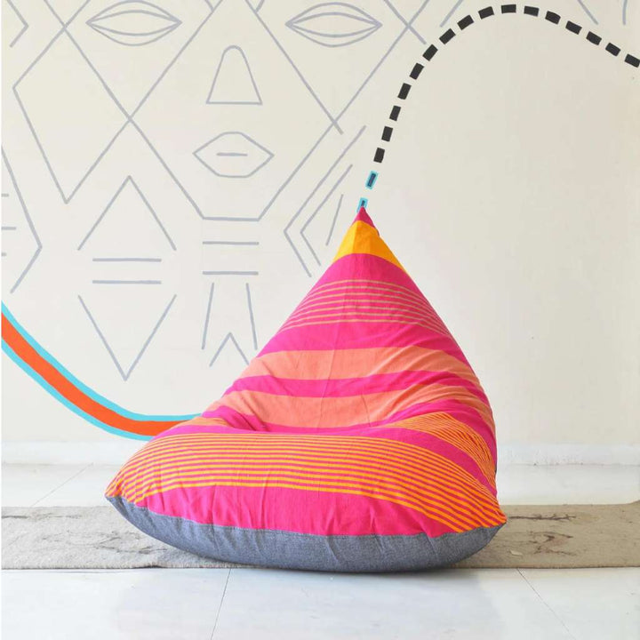 Bean Bag Chair Cover (Without Filling) | Flamingo in the Sun